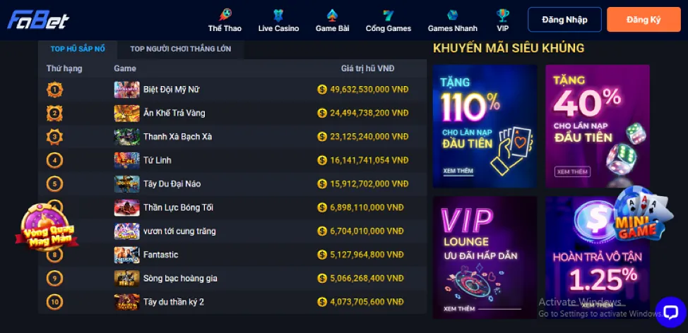 Các loại game Nổ Hũ đa dạng tại AE888
